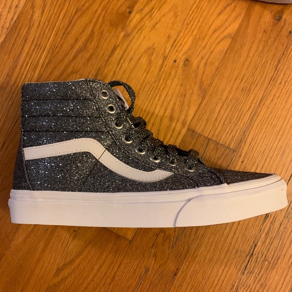 Brand New VANS Gray Glitter SK8-Hi - Picture 2 of 3